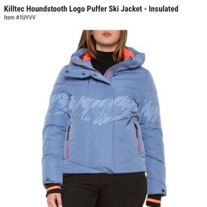 Kiltec houndstooth logo puffer ski jacket -insulated brand new! Size M